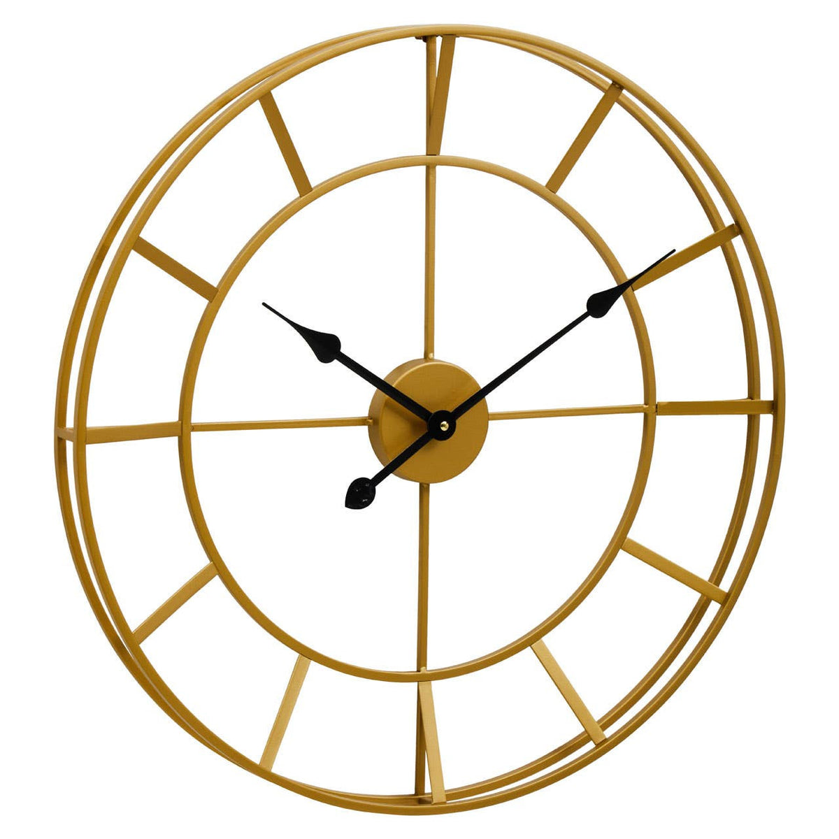 Kent 60cm Dia Large Gold Finish Metal Wall Clock