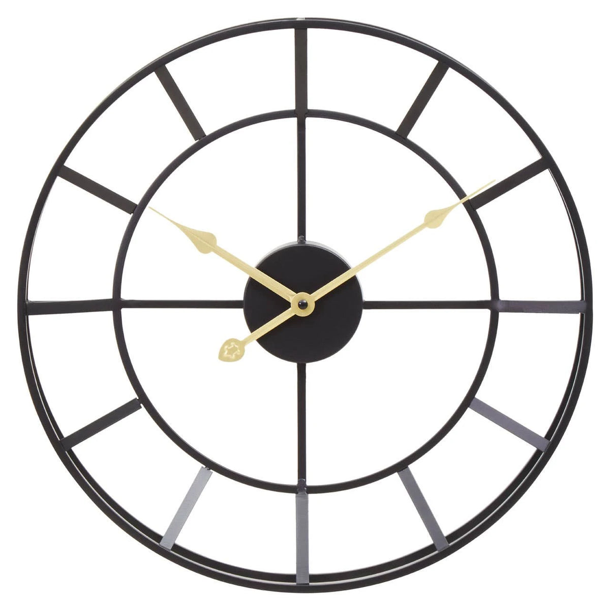 Kent 40cm Dia Small Black Finish Metal Wall Clock