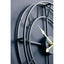 Kent 40cm Dia Small Black Finish Metal Wall Clock