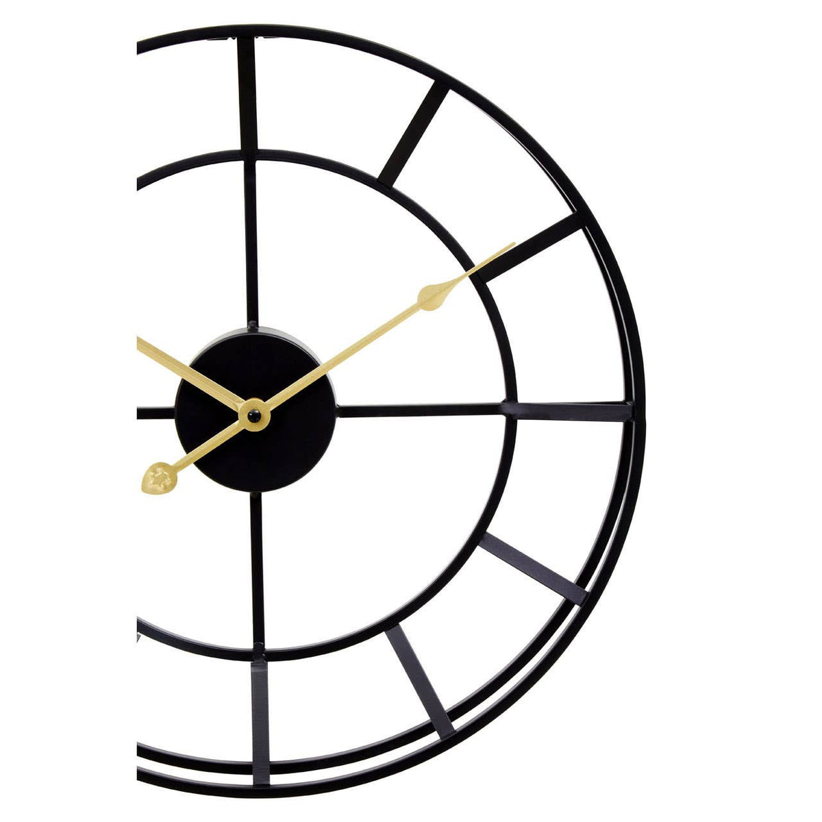 Kent 40cm Dia Small Black Finish Metal Wall Clock