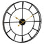 Kent 60cm Dia Large Black Finish Metal Wall Clock