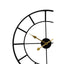 Kent 60cm Dia Large Black Finish Metal Wall Clock