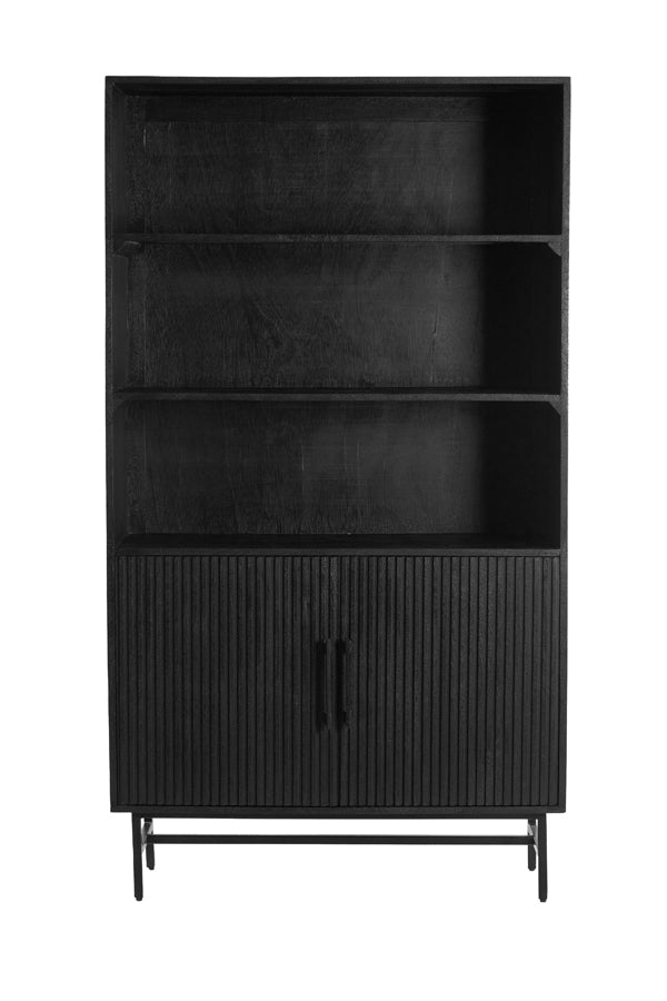 Cabinet 100x40x180 cm DUBAKU wood matt black