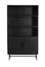 Cabinet 100x40x180 cm DUBAKU wood matt black