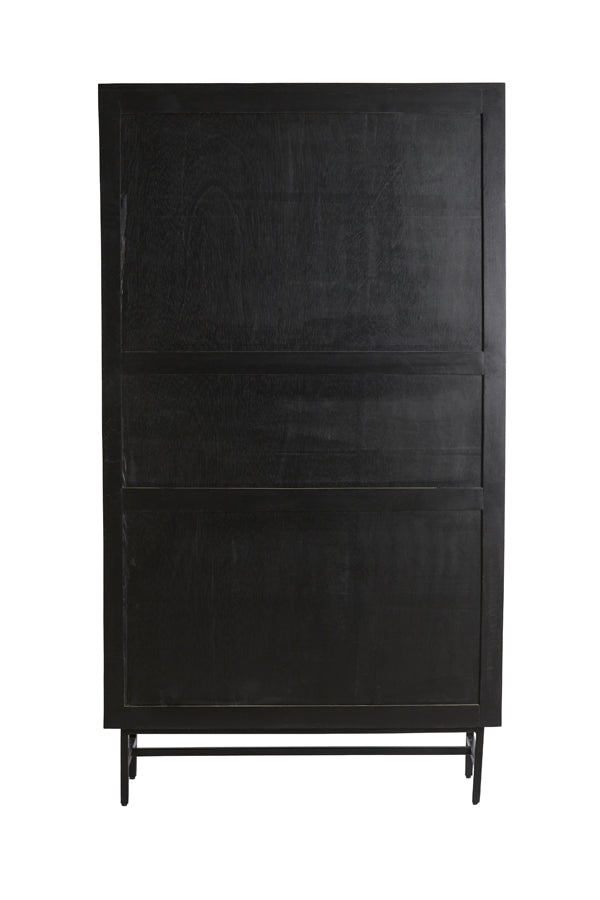 Cabinet 100x40x180 cm DUBAKU wood matt black