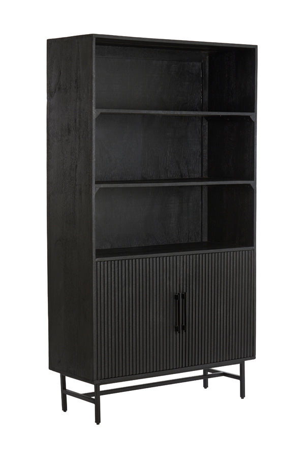 Cabinet 100x40x180 cm DUBAKU wood matt black