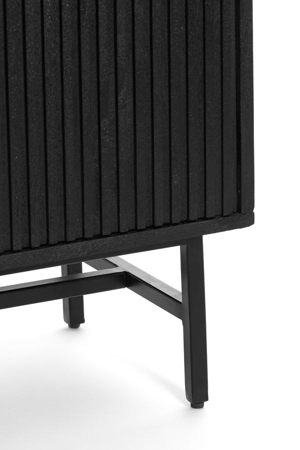 Cabinet 100x40x180 cm DUBAKU wood matt black