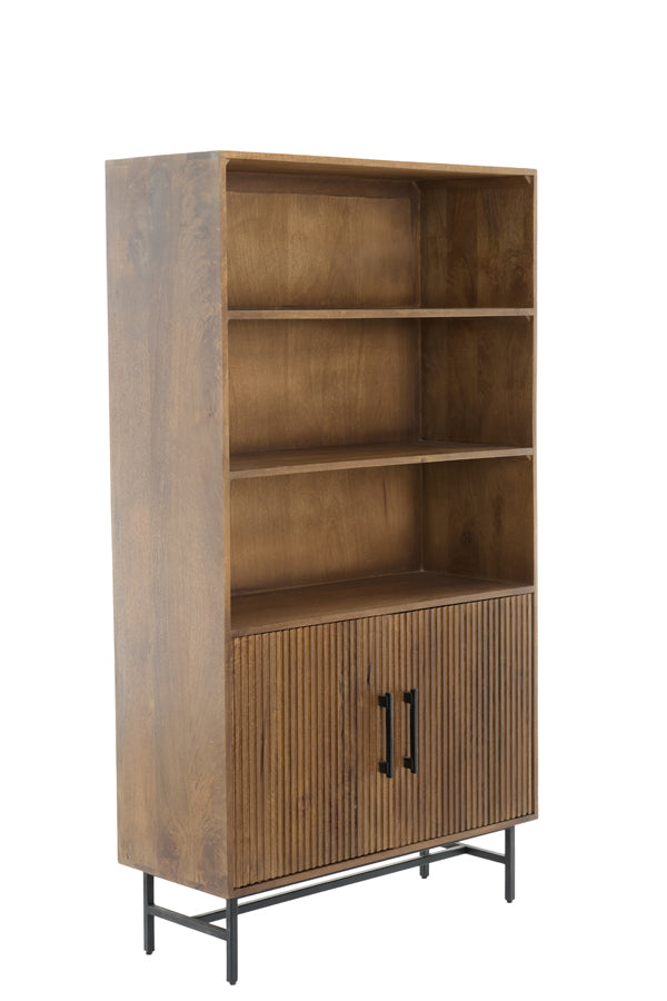 Cabinet 100x40x180 cm DUBAKU wood dark brown