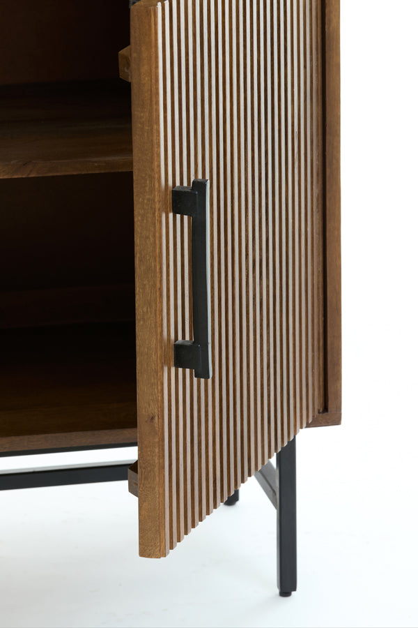 Cabinet 100x40x180 cm DUBAKU wood dark brown