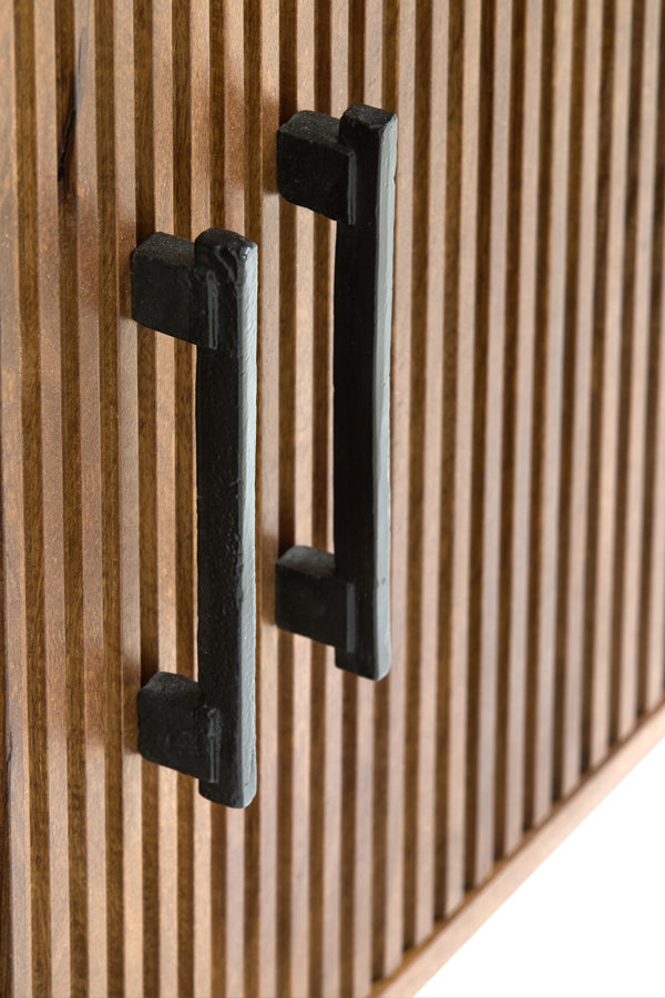 Cabinet 100x40x180 cm DUBAKU wood dark brown