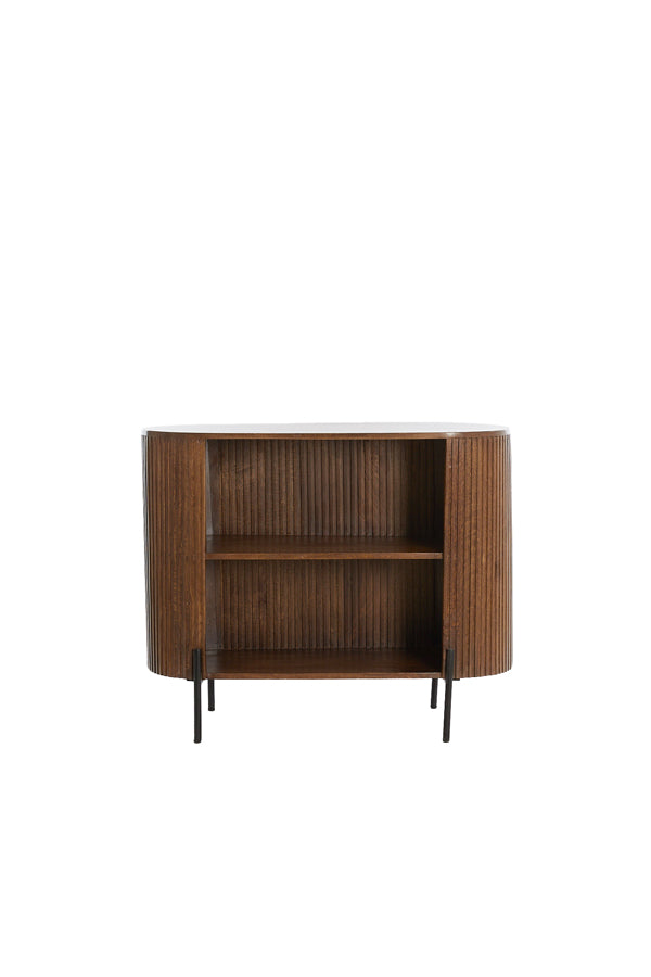 Cabinet 100x40x80 cm DUMOSI wood dark brown