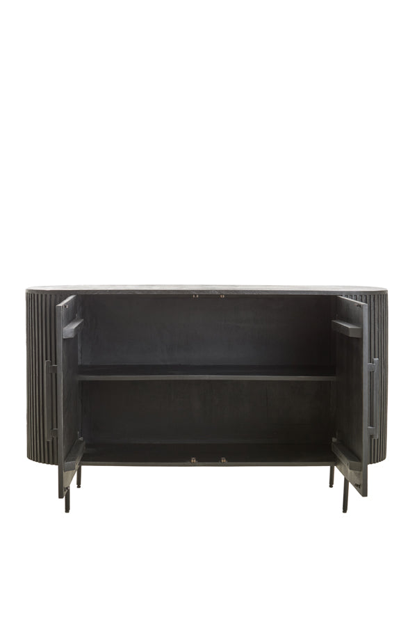 Cabinet 140x40x78 cm DUMOSI wood matt black
