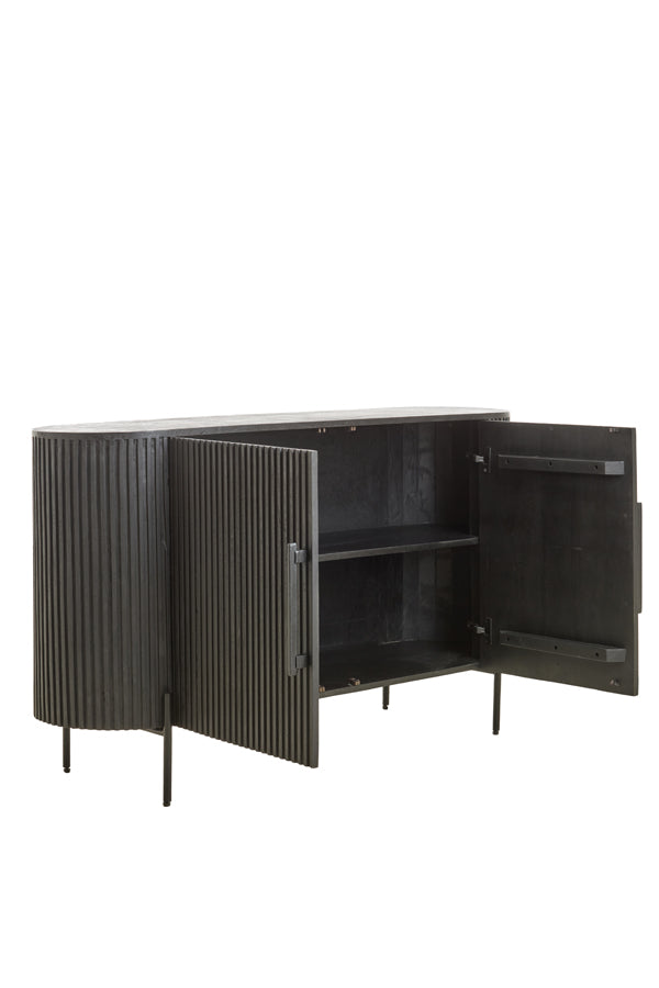 Cabinet 140x40x78 cm DUMOSI wood matt black