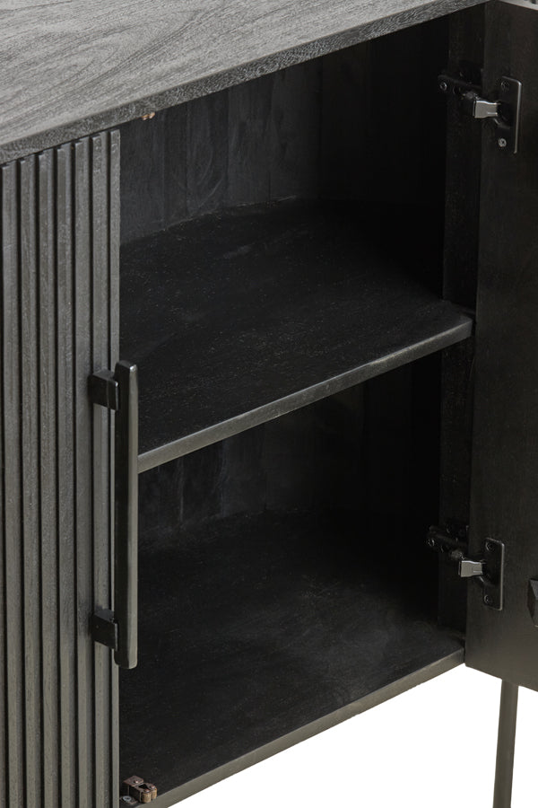 Cabinet 140x40x78 cm DUMOSI wood matt black