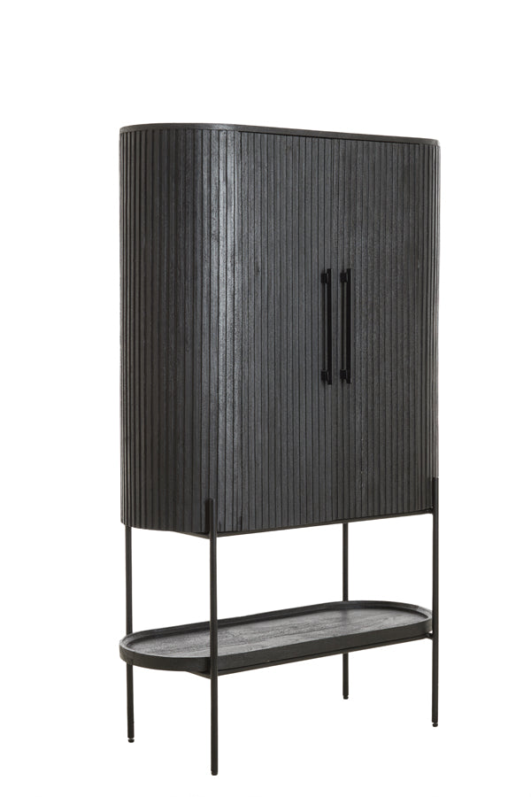 Cabinet 100x40x165 cm DUMOSI wood matt black