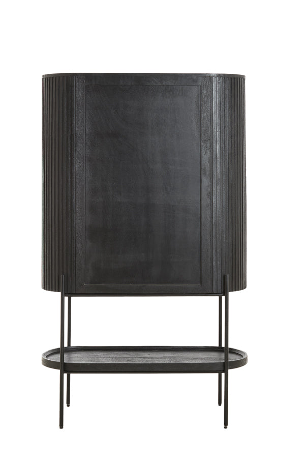 Cabinet 100x40x165 cm DUMOSI wood matt black