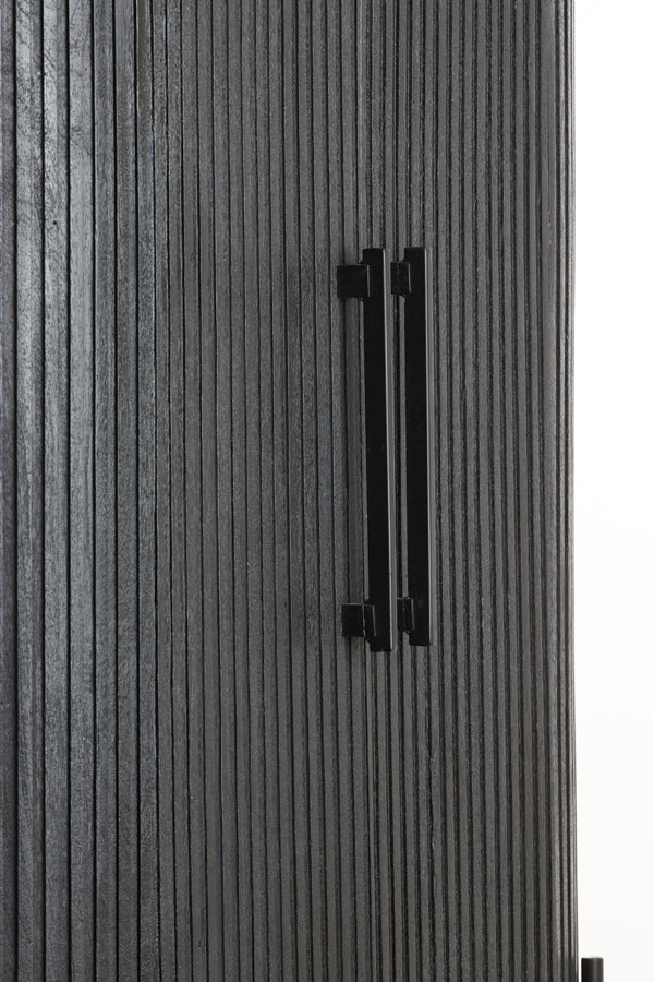 Cabinet 100x40x165 cm DUMOSI wood matt black