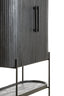 Cabinet 100x40x165 cm DUMOSI wood matt black