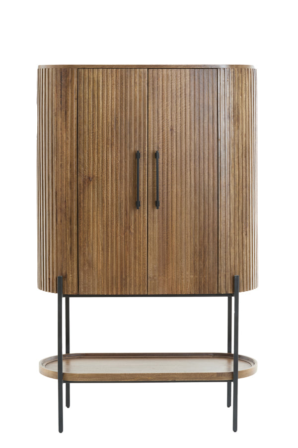 Cabinet 100x40x165 cm DUMOSI wood dark brown
