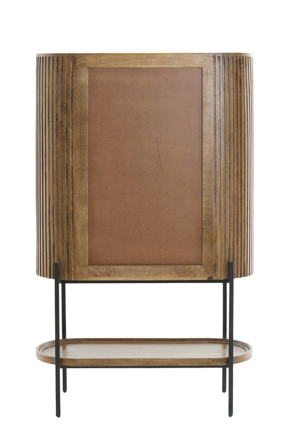 Cabinet 100x40x165 cm DUMOSI wood dark brown