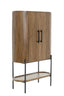 Cabinet 100x40x165 cm DUMOSI wood dark brown