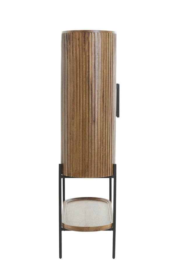 Cabinet 100x40x165 cm DUMOSI wood dark brown