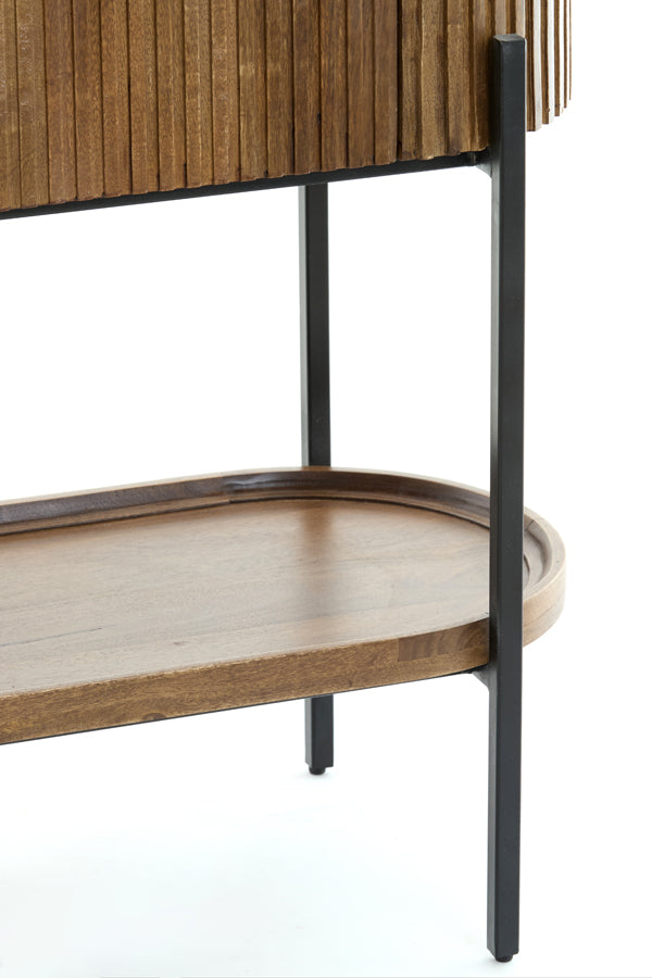 Cabinet 100x40x165 cm DUMOSI wood dark brown