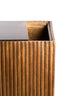 Pillar 35x35x80 cm GATURA wood dark brown+glass brown