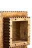 Pillar 35x35x80 cm GATURA wood dark brown+glass brown