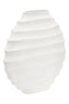 Mira Large Ivory Finish Rippled Round Vase