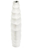 Mira Large Ivory Finish Rippled Round Vase