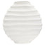 Mira Large Ivory Finish Rippled Round Vase