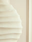 Mira Large Ivory Finish Rippled Round Vase