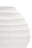 Mira Large Ivory Finish Rippled Round Vase