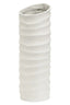 Mira Large Ivory Finish Rippled Vase