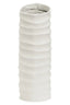 Mira Large Ivory Finish Rippled Vase