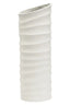Mira Large Ivory Finish Rippled Vase