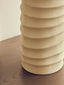 Mira Large Ivory Finish Rippled Vase
