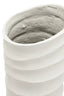 Mira Large Ivory Finish Rippled Vase