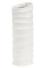 Mira Small Ivory Finish Rippled Vase