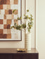 Mira Small Ivory Finish Rippled Vase