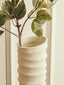 Mira Small Ivory Finish Rippled Vase