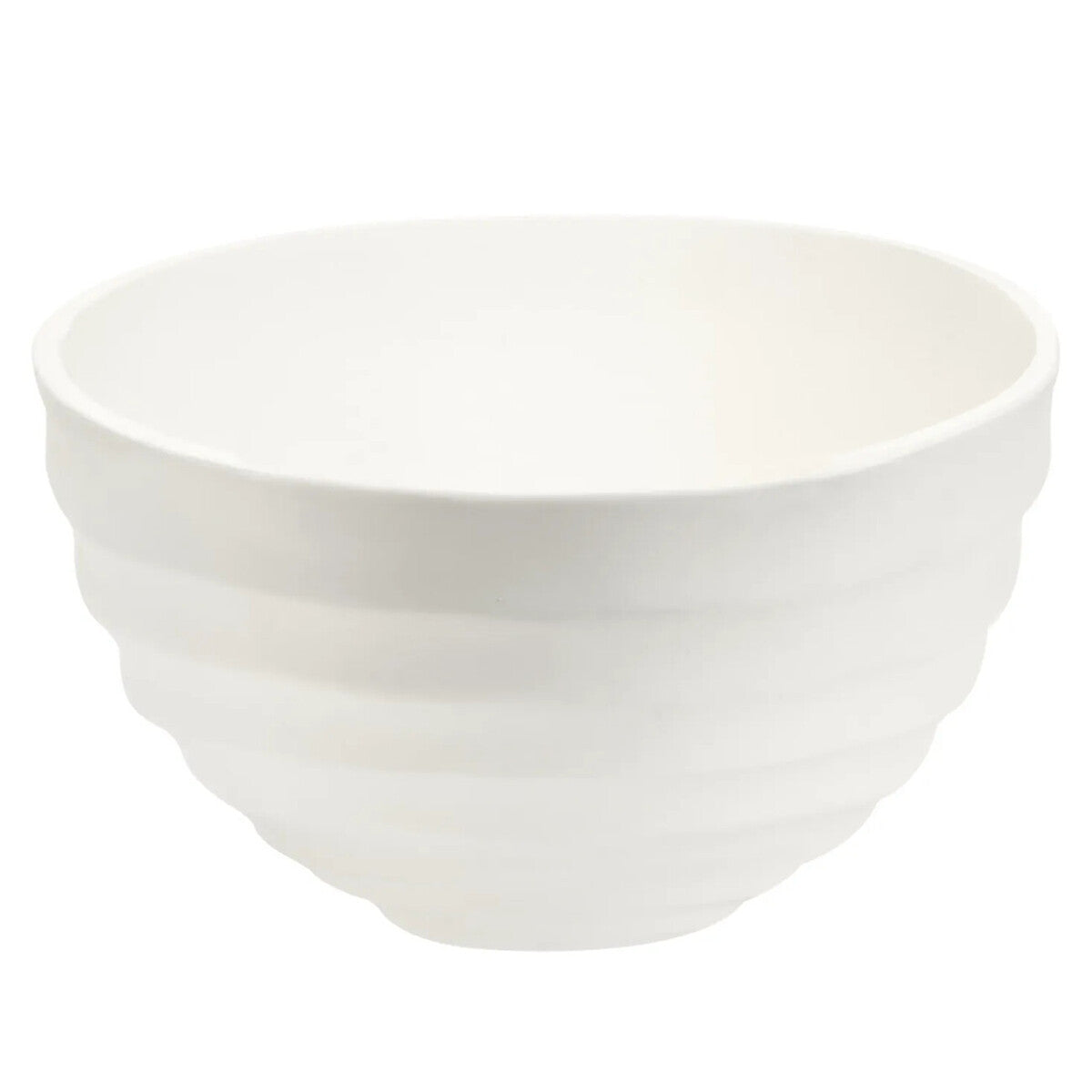 Mira Ivory Finish Rippled Bowl