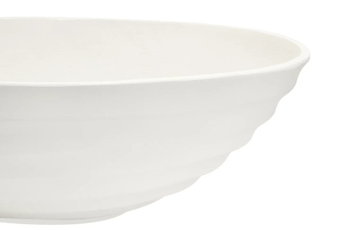 Mira Ivory Finish Rippled Bowl