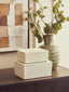 Mira Large Ivory Finish Rippled Box