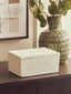 Mira Large Ivory Finish Rippled Box