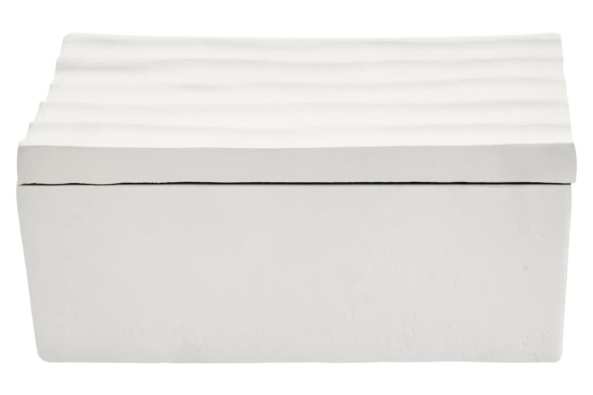 Mira Small Ivory Finish Rippled Box