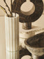 Savio White Fluted Marble Vase