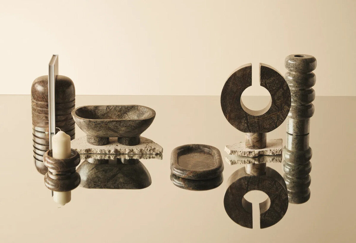 Fazio Forest Green Marble Catchall
