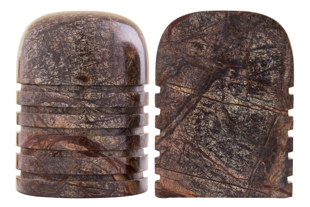 Fazio Set of Two Forest Green Marble Bookends